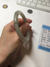 Load image into Gallery viewer, 60.5mm 100% Natural Dark Green/Black Meteorite Star Night Sky Galaxy Nephrite Bangle HT171-0553