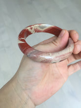 Load image into Gallery viewer, 55mm 100% natural red jasper stone(红碧玉,鸡血石) bangle XY102