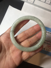 Load image into Gallery viewer, 55.7mm Certified 100% natural Type A light green round cut jadeite jade bangle BL54-3291