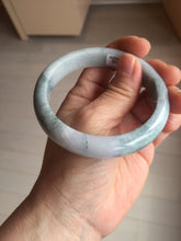 Load image into Gallery viewer, 58.5mm certified 100% natural Type A light green/purple white Snowy Pine Forest jadeite jade bangle PC199-3043
