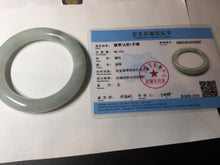 Load image into Gallery viewer, 59.1mm Certified Type A 100% Natural light green chubby round cut Jadeite Jade bangle BM24-4587