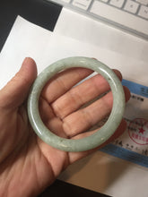 Load image into Gallery viewer, 55.7mm Certified 100% natural Type A light green round cut jadeite jade bangle BL54-3291