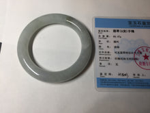 Load image into Gallery viewer, 59.1mm Certified Type A 100% Natural light green chubby round cut Jadeite Jade bangle BM24-4587