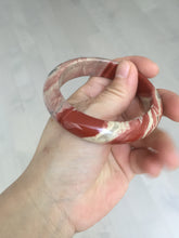 Load image into Gallery viewer, 55mm 100% natural red jasper stone(红碧玉,鸡血石) bangle XY102