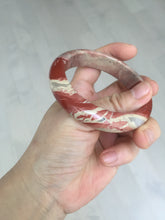 Load image into Gallery viewer, 55mm 100% natural red jasper stone(红碧玉,鸡血石) bangle XY102