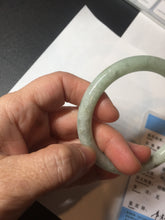 Load image into Gallery viewer, 55.7mm Certified 100% natural Type A light green round cut jadeite jade bangle BL54-3291