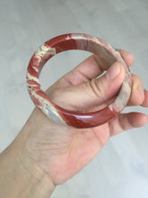 Load image into Gallery viewer, 55mm 100% natural red jasper stone(红碧玉,鸡血石) bangle XY102
