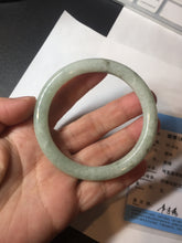 Load image into Gallery viewer, 55.7mm Certified 100% natural Type A light green round cut jadeite jade bangle BL54-3291