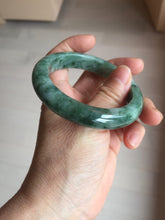 Load image into Gallery viewer, 56.5mm Certified Type A 100% Natural Woodland Green Jadeite Bangle PH230-0263