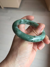 Load image into Gallery viewer, 56.5mm Certified Type A 100% Natural Woodland Green Jadeite Bangle PH230-0263