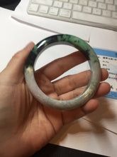 Load image into Gallery viewer, 58mm Certified 100% natural Type A green/purple jadeite jade bangle PB96-8986