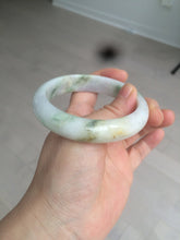 Load image into Gallery viewer, 58mm certified 100% natural light green/purple/yellow (Fu Lu Shou) jadeite jade bangle AZ135-1464