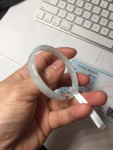 Load image into Gallery viewer, 47.6mm certified 100% natural type A light green red white(Forever Cinnabar in My Heart) thin square style jadeite bangle PH253-0982