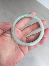 Load image into Gallery viewer, 58.6mm Certified Type A 100% Natural light green/brown round cut Jadeite Jade bangle AR109-4512