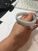 Load image into Gallery viewer, 53.4mm Certified Type A 100% Natural sunny green white thin jadeite Jade bangle AT36-0759