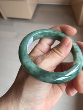 Load image into Gallery viewer, 56.5mm Certified Type A 100% Natural Woodland Green Jadeite Bangle PH230-0263