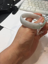 Load image into Gallery viewer, 53.4mm Certified Type A 100% Natural sunny green white thin jadeite Jade bangle AT36-0759