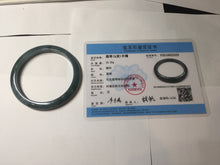 Load image into Gallery viewer, 58.8mm Certified Type A 100% Natural dark green/blue/gray/black Guatemala Jadeite bangle PD217-2323
