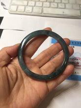 Load image into Gallery viewer, 58.8mm Certified Type A 100% Natural dark green/blue/gray/black Guatemala Jadeite bangle PD217-2323