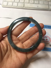 Load image into Gallery viewer, 58.8mm Certified Type A 100% Natural dark green/blue/gray/black Guatemala Jadeite bangle PD217-2323