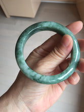 Load image into Gallery viewer, 56.5mm Certified Type A 100% Natural Woodland Green Jadeite Bangle PH230-0263