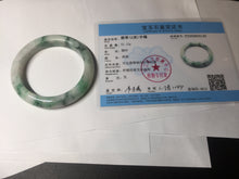Load image into Gallery viewer, 53.7mm Certified 100% natural Type A sunny green purple jadeite jade bangle BQ35-4145