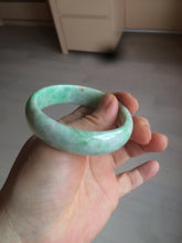 Load image into Gallery viewer, 50.5mm Certified Type A 100% Natural sunny apple green/brown oval Jadeite Jade bangle AZ134-1459