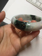 Load image into Gallery viewer, 58.5mm Certified 100% natural Type A green/purple chubby jadeite jade bangle PB97-8998