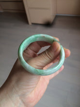 Load image into Gallery viewer, 50.5mm Certified Type A 100% Natural sunny apple green/brown oval Jadeite Jade bangle AZ134-1459