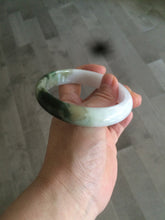 Load image into Gallery viewer, 60mm certified type A 100% Natural green/dark green/white jadeite jade bangle BG26-1711