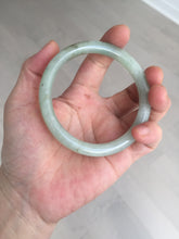 Load image into Gallery viewer, 58.6mm Certified Type A 100% Natural light green/brown round cut Jadeite Jade bangle AR108-4511