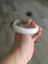 Load image into Gallery viewer, 60mm certified type A 100% Natural green/dark green/white jadeite jade bangle BG26-1711