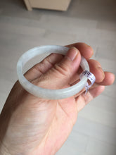 Load image into Gallery viewer, 48.6mm certified 100% natural type A light green purple white thin square style jadeite bangle PH229-0992
