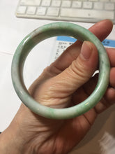 Load image into Gallery viewer, 58mm certified 100% natural Type A sunny green white jadeite bangle PD150-6263