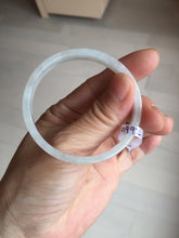 Load image into Gallery viewer, 48.6mm certified 100% natural type A light green purple white thin square style jadeite bangle PH229-0992