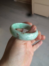 Load image into Gallery viewer, 50.5mm Certified Type A 100% Natural sunny apple green/brown oval Jadeite Jade bangle AZ134-1459