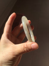 Load image into Gallery viewer, 56.3mm Certified 100% Natural Pale Lotus Pink (淡藕粉) & Gray Round-Cut Nephrite Jade Bangle HN145-3372