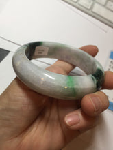Load image into Gallery viewer, 58.5mm Certified 100% natural Type A green/purple chubby jadeite jade bangle PB97-8998