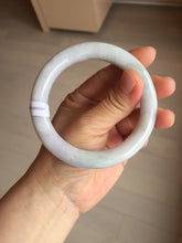 Load image into Gallery viewer, 58.3mm certified 100% natural light green/white/purple/red chubby round cut jadeite jade bangle BS36-(5567)