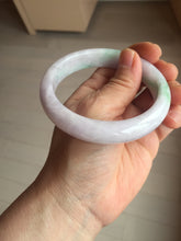 Load image into Gallery viewer, 59.5mm certified 100% natural Type A sunny green/purple white jadeite jade bangle PC197-1217
