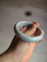 Load image into Gallery viewer, 58.5mm 100% natural type A certified light green/purple jadeite jade bangle W91-0734
