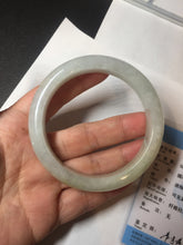 Load image into Gallery viewer, 57.5mm certified 100% natural Type A icy watery light yellow/white with jadeite jade bangle BL56-3288
