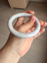 Load image into Gallery viewer, 58.3mm certified 100% natural light green/white/purple/red chubby round cut jadeite jade bangle BS36-(5567)