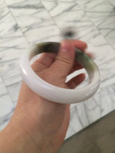 Load image into Gallery viewer, 60mm certified type A 100% Natural green/dark green/white jadeite jade bangle BG26-1711