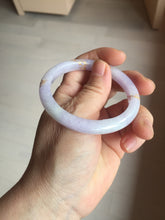 Load image into Gallery viewer, 52.7mm 100% Natural type A purple white carved and golden-painted Jadeite Jade bangle BP165-0271