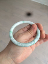 Load image into Gallery viewer, 57mm Certified Type A 100% Natural sunny green round cut Jadeite Jade bangle AK77-3296
