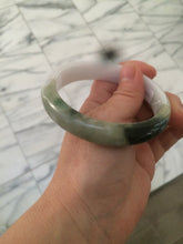 Load image into Gallery viewer, 60mm certified type A 100% Natural green/dark green/white jadeite jade bangle BG26-1711