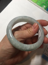 Load image into Gallery viewer, 54.9mm certified 100% natural Type A light green chubby jadeite jade bangle BK76-3784