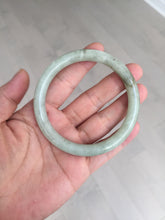 Load image into Gallery viewer, 58.4mm Certified Type A 100% Natural light green/brown round cut Jadeite Jade bangle AR107-4510
