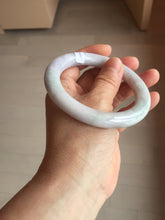 Load image into Gallery viewer, 58.3mm certified 100% natural light green/white/purple/red chubby round cut jadeite jade bangle BS36-(5567)